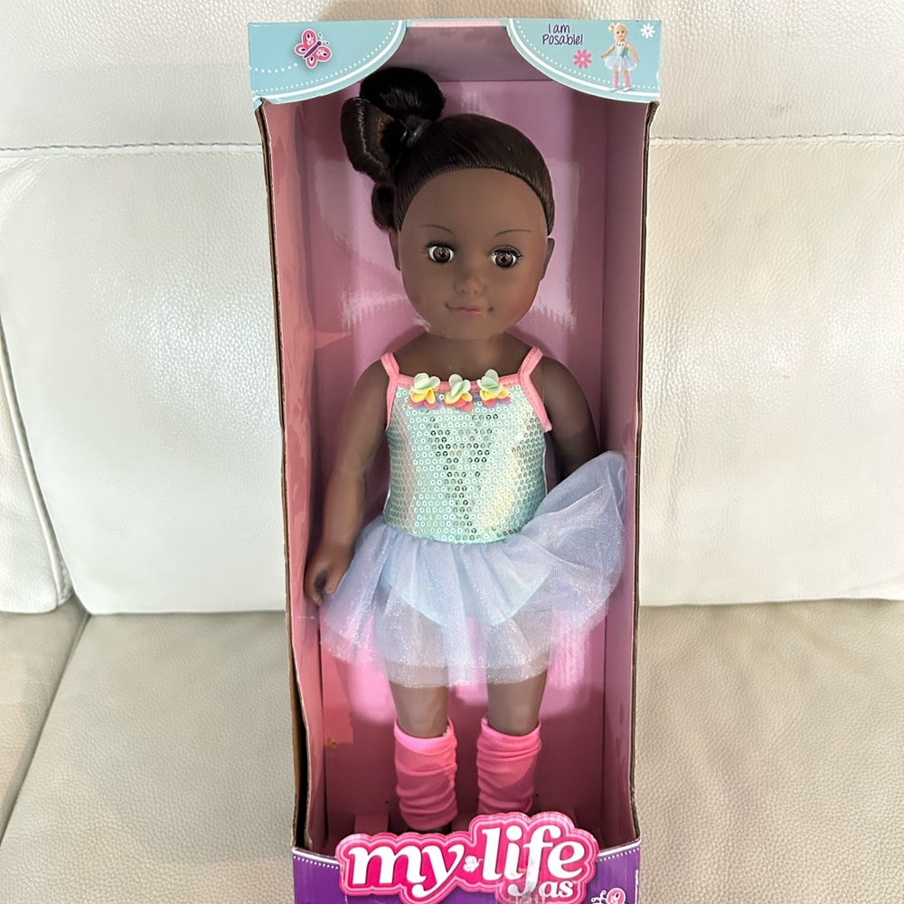 Girls MyLife Ballerina Doll with Pink and Blue Outfit